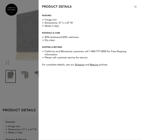 Lands Downunder Black and White Herringbone Throw - Picture 8 of 9